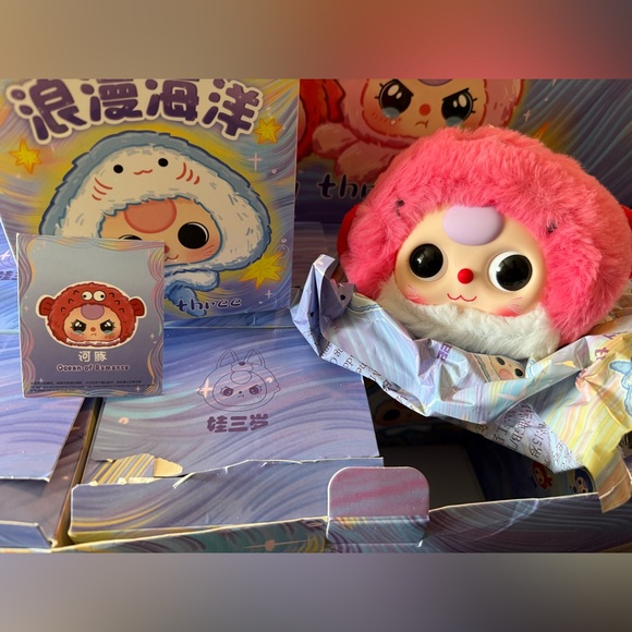 Baby Three Other - Baby Three Romantic Ocean Plush Pendant Blow Fish Confirmed 🐡